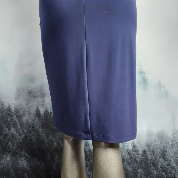 Anne Klein Sleeveless Lace Blue and White Sheath Dress | Women's 14 - Picture 10 of 15